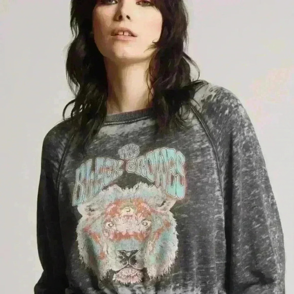 The Black Crowes Lions Ls Burnout Sweatshirt size small - Picture 2 of 4